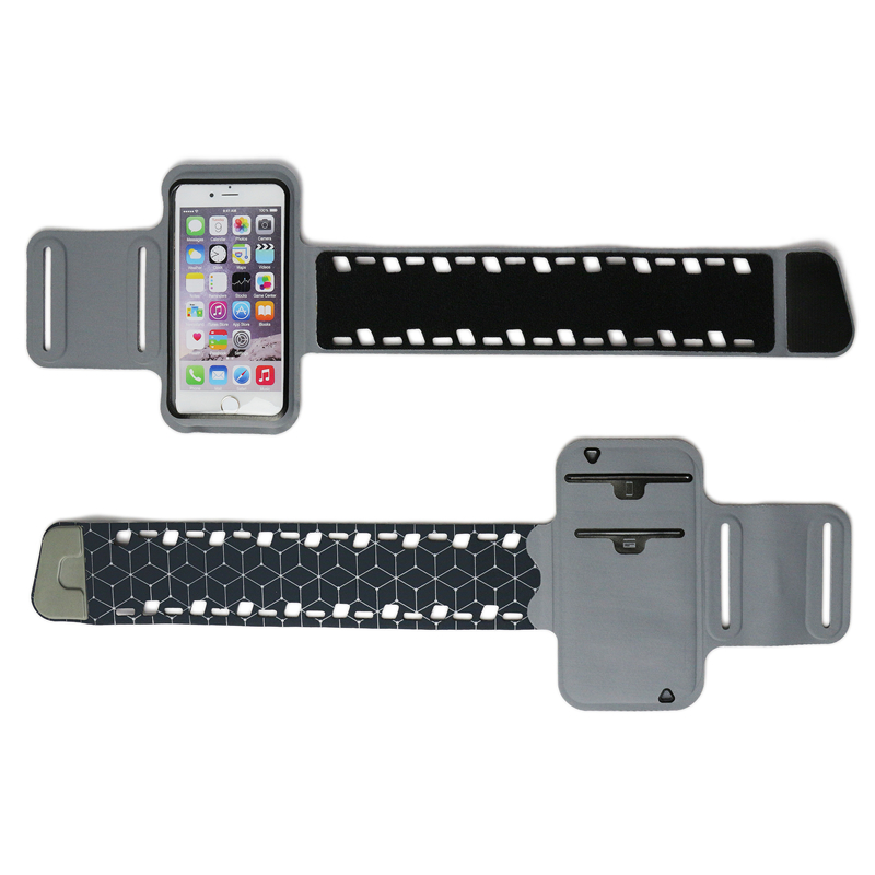 Adjustable Custom Lycra Sport Mobile Phone Armband for Running